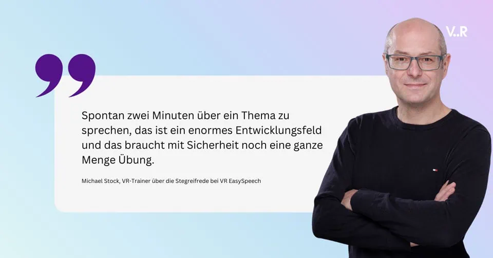 Michael Stock über die Stegreifrede bei VR Easyspeech